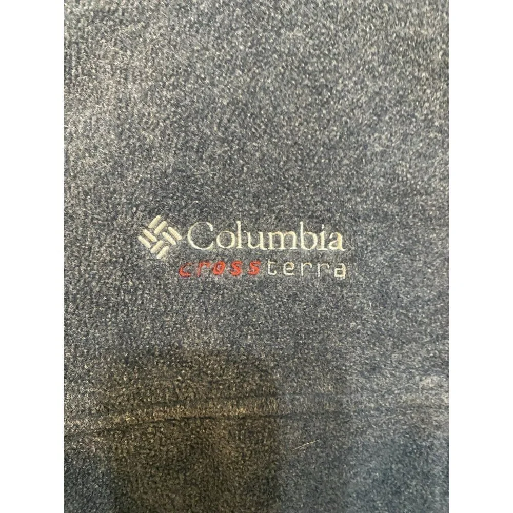 Columbia Crossterra Blue Full Zip Fleece Jacket Size Large Outerwear Hike Camp